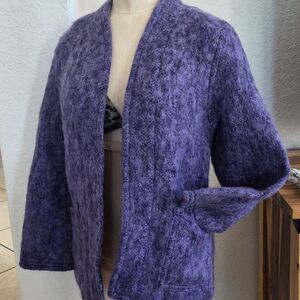 Vtg. Freedom Wear, New Ross Co. Mohair &  Wool blend, Open Thick Jacket